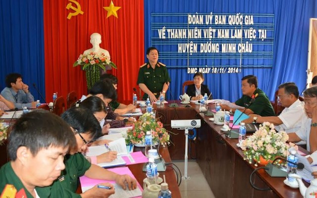 Đoàn công tác UBQG về Thanh niên Việt Nam làm việc tại Dương Minh Châu