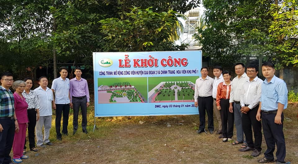 Huyện Dương Minh Châu khởi công công trình: Mở rộng công viên huyện giai đoạn 2 và chỉnh trang hoa viên khu phố I