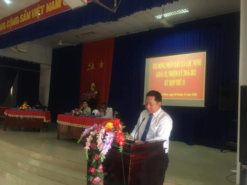 Hội đồng Nhân dân xã Lộc Ninh khoá XI, nhiệm kỳ 2016- 2021 khai mạc kỳ họp thứ 11