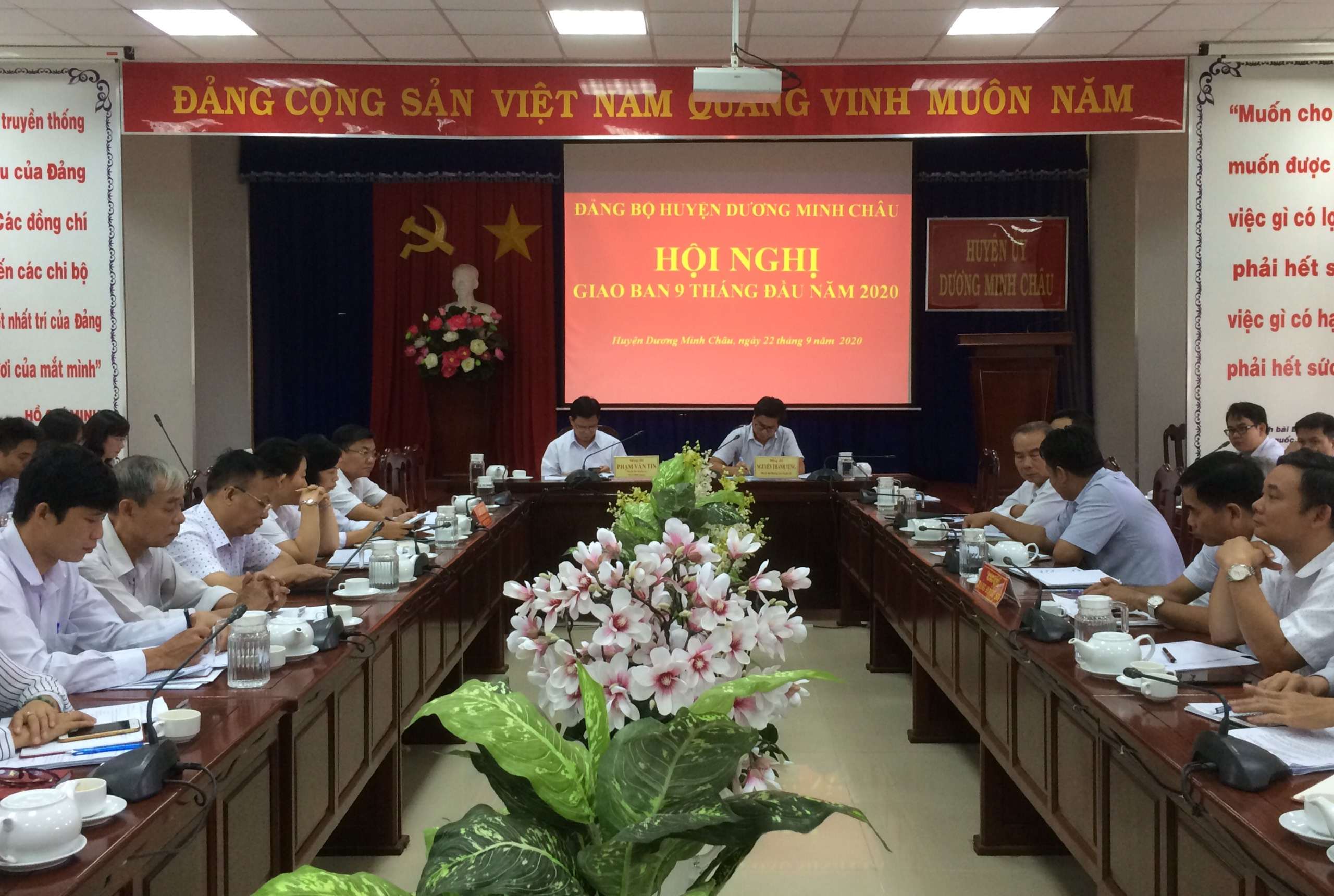 Huyện Dương Minh Châu tổ chức hội nghị giao ban công tác  9 tháng năm 2020