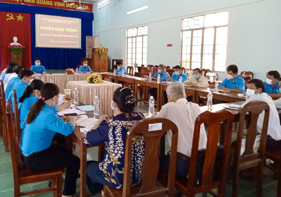 HĐND xã Phước Minh tổ chức phiên giải trình giữa hai kỳ họp