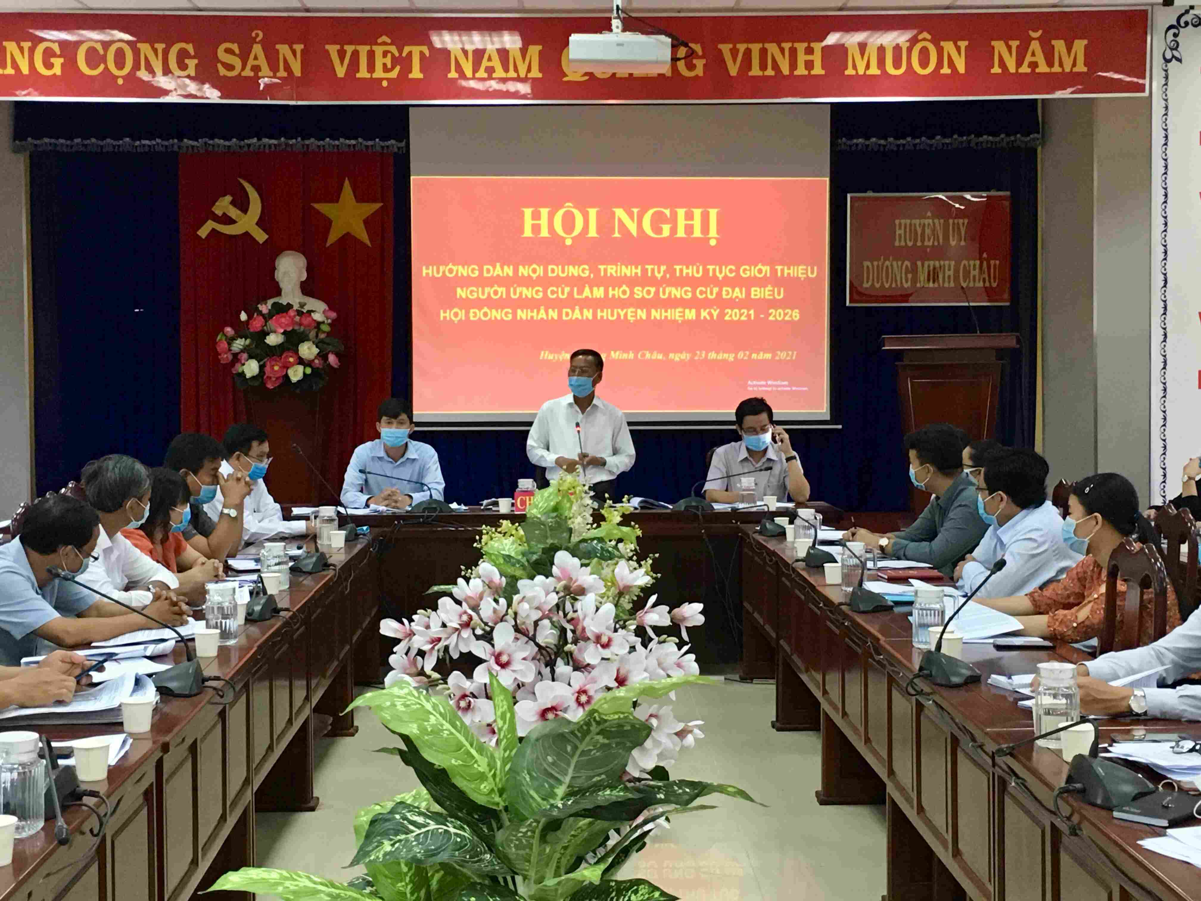 Huyện Dương Minh Châu  hướng dẫn giới thiệu người ứng cử Đại biểu HĐND huyện nhiệm kỳ 2021-2026