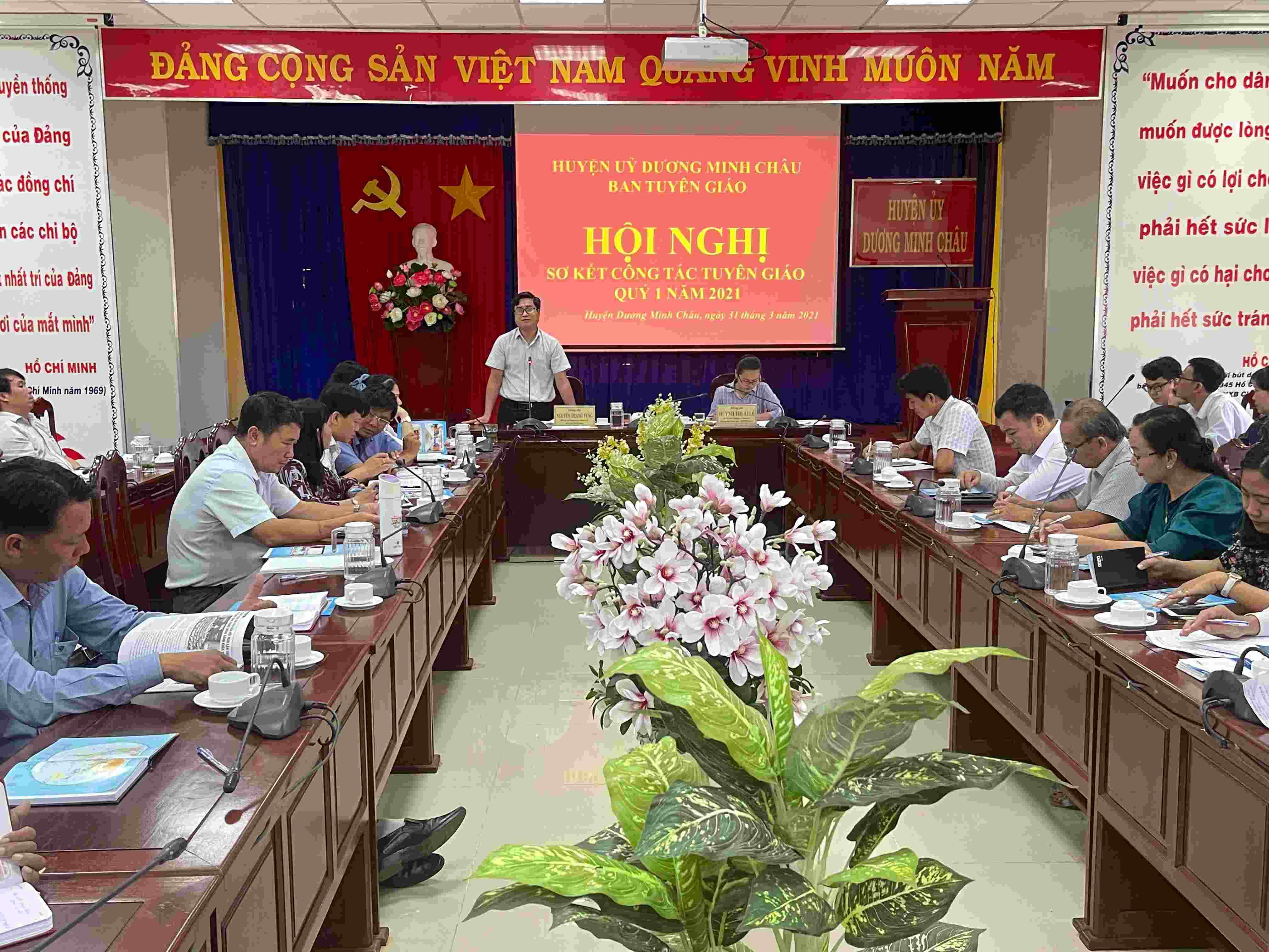 Ban Tuyên giáo Huyện ủy Dương Minh Châu: Sơ kết công tác Tuyên giáo quý I năm 2021