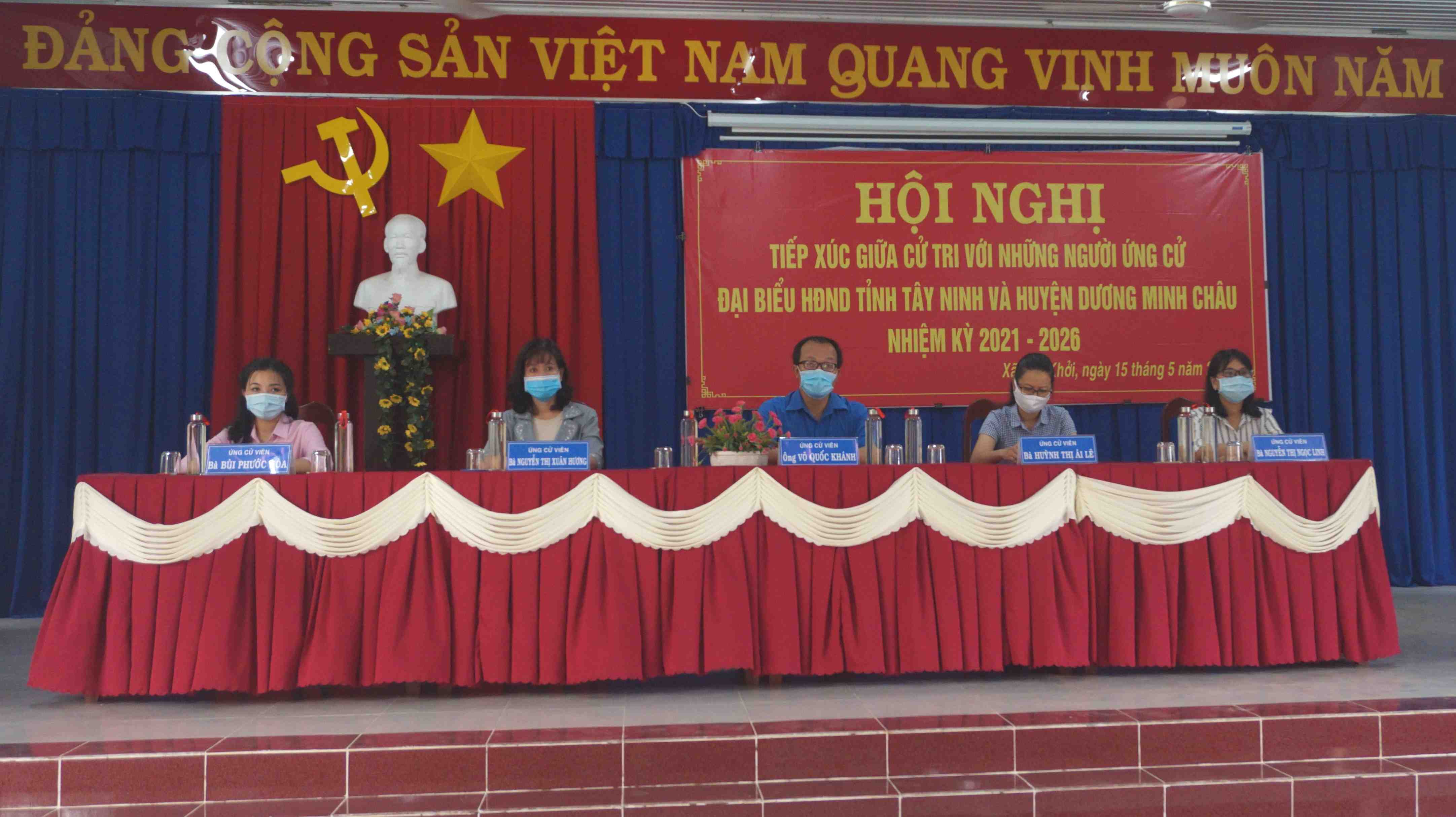 Cử tri xã Cầu Khởi và Phước Ninh, huyện Dương Minh Châu Tiếp xúc ứng cử viên Hội đồng nhân dân tỉnh, huyện nhiệm kỳ 2021-2026