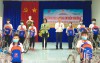 Công ty Xăng dầu Tây Ninh tặng xe đạp và ba lô  cho học sinh huyện Dương Minh Châu